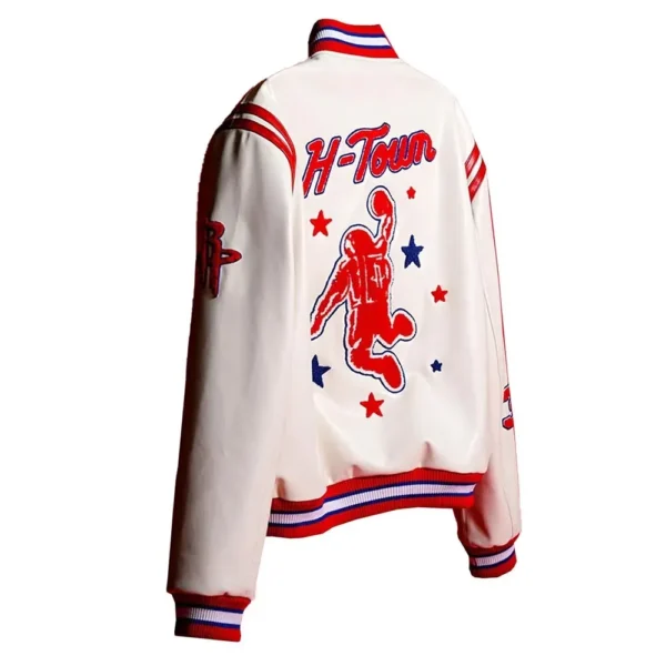 Houston Texans NFL Letterman Red and Blue Varsity Jacket