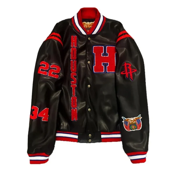 Houston Texans NFL Letterman Red and Blue Varsity Jacket