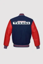 Houston Texans NFL Letterman Red and Blue Varsity Jacket