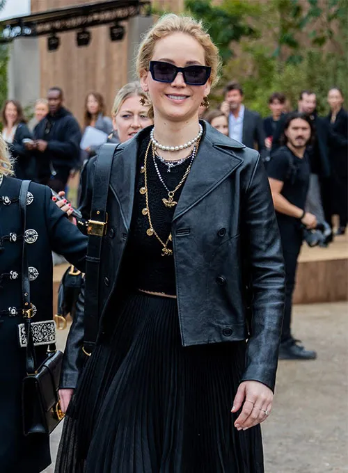 Jennifer Lawrence Leather Jacket 3
