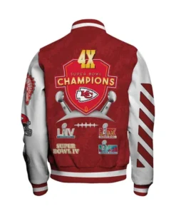 Kansas City Chiefs 4X Super Bowl LIX Champions Winning Spirit Varsity Jacket