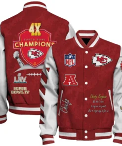 Kansas City Chiefs 4X Super Bowl LIX Champions Winning Spirit Varsity Jacket