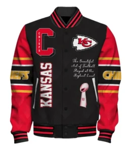 Kansas City Chiefs Super Bowl LIX Champions 2024 Explode And Ascend Varsity Jacket