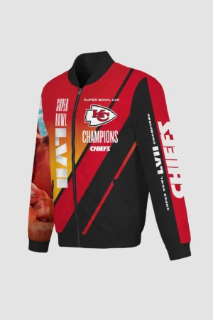 Kansas City Chiefs Super Bowl LVII Red and Black Varsity Jacket