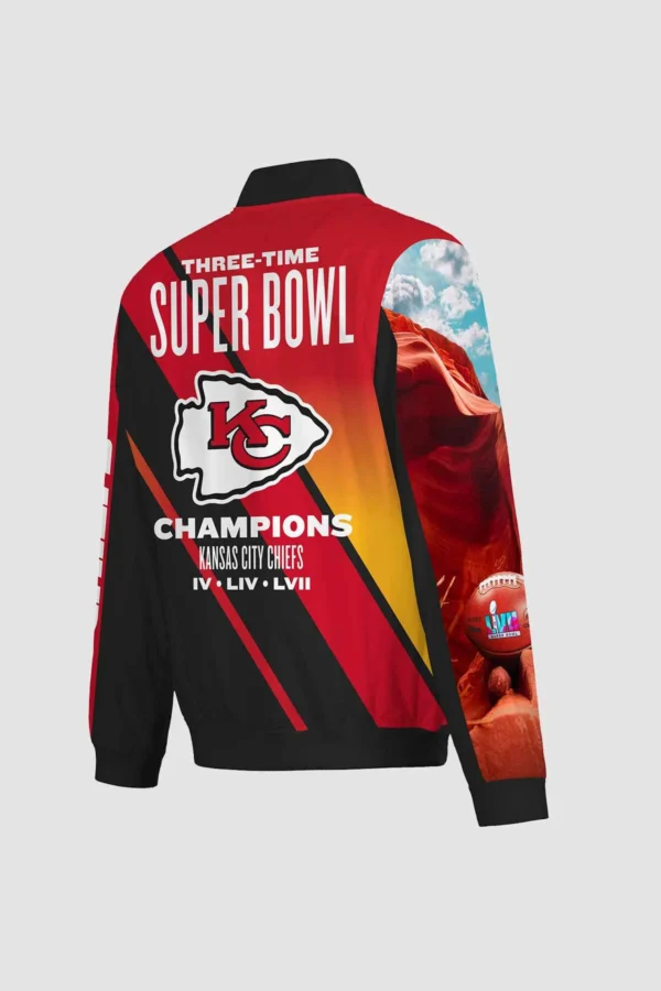 Kansas City Chiefs Super Bowl LVII Red and Black Varsity Jacket