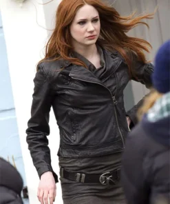 Karen Gillan Leather Jacket