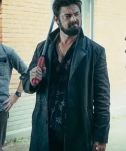 Karl Urban The Boys Leather Long Coat