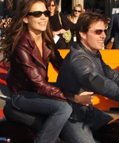 Katie Holmes Leather Jacket