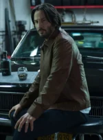 Keanu Reeves John Wick Brown Leather Jacket
