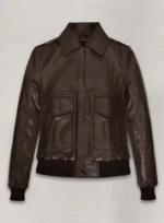 Kendall Jenner Dark Brown Leather Jacket