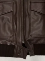 Kendall Jenner Dark Brown Leather Jacket