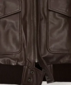Kendall Jenner Dark Brown Leather Jacket