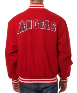 Los Angeles Angels Letterman Red Wool Varsity Jacket