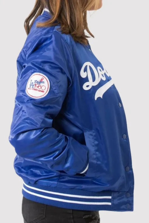 Los Angeles Dodgers 1980 Varsity Satin Jacket - Image 3