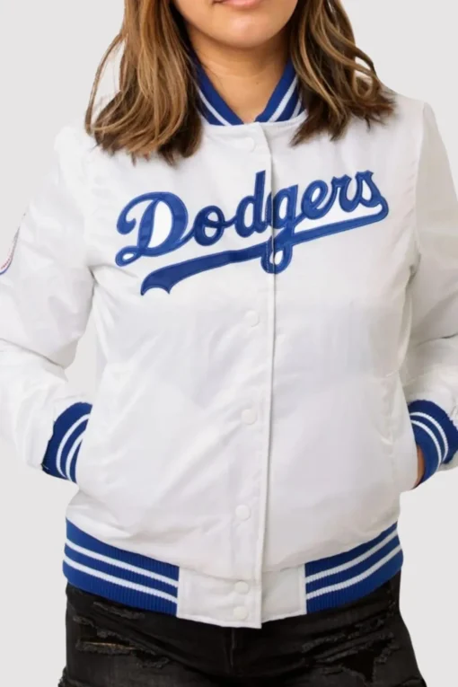 Los Angeles Dodgers 1980 Varsity Satin Jacket - Image 4