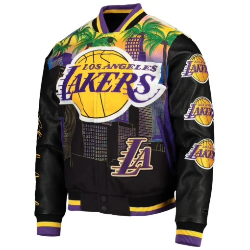 Los Angeles Lakers Black Championship Varsity Jacket
