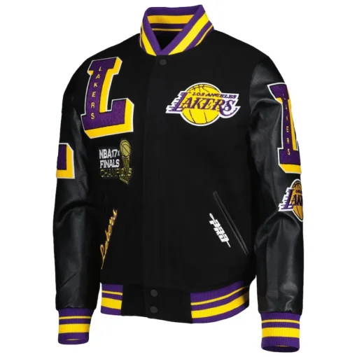 Los Angeles Lakers Black Mash Up Capsule Varsity Jacket