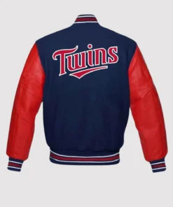 MLB Minnesota Twins Red and Blue Varsity Jacket