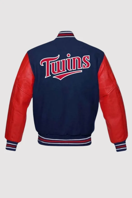 MLB Minnesota Twins Red and Blue Varsity Jacket