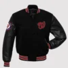 MLB Washington Nationals Black Letterman Jacket