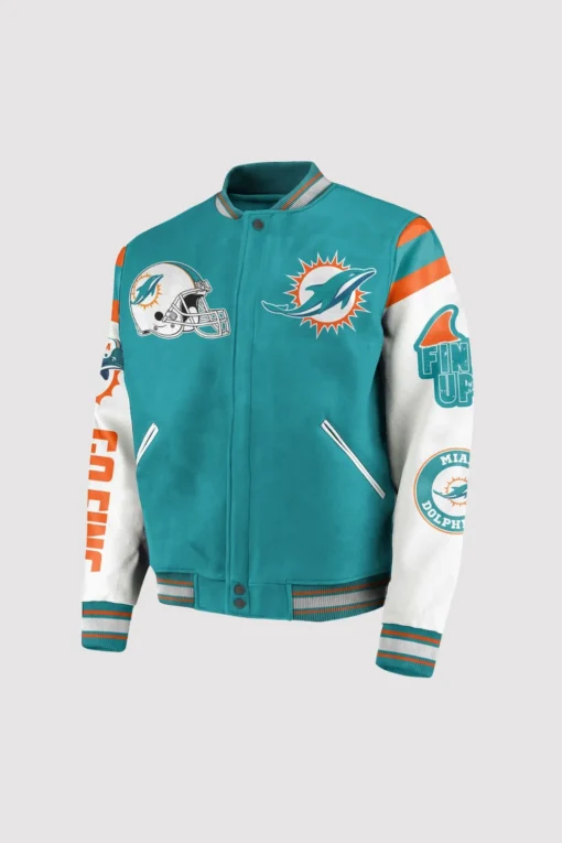Miami Dolphins NFL Baseball Varsity Jacket
