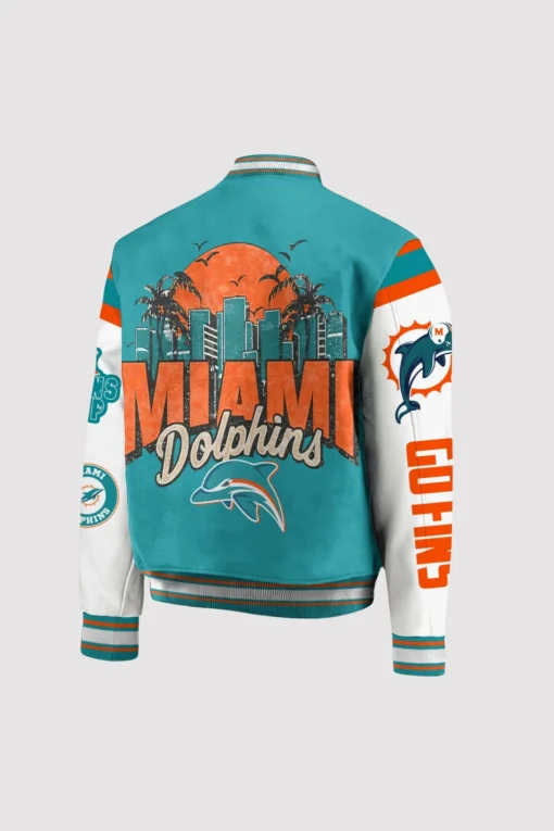 Miami Dolphins NFL Baseball Varsity Jacket