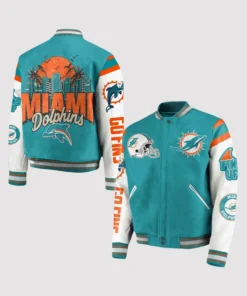 Miami Dolphins NFL Baseball Varsity Jacket