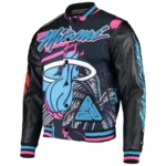Miami Heat Black Pyramid Varsity Jacket