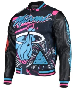 Miami Heat Black Pyramid Varsity Jacket