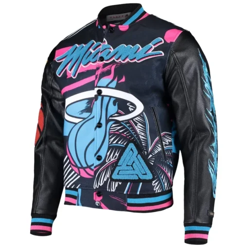 Miami Heat Black Pyramid Varsity Jacket