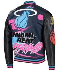 Miami Heat Black Pyramid Varsity Jacket