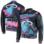 Miami Heat Black Pyramid Varsity Jacket