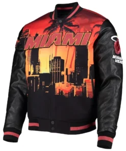 Miami Heat Black Remix Varsity Jacket