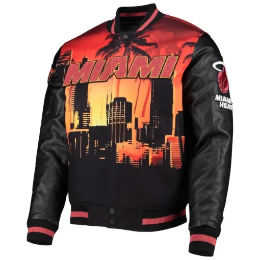 Miami Heat Black Remix Varsity Jacket