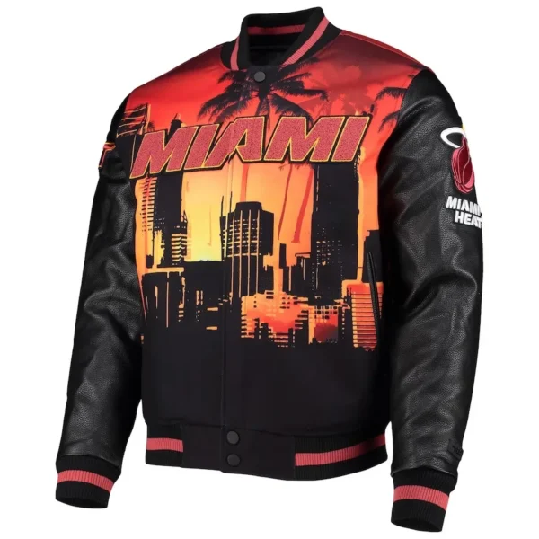 Miami Heat Black Remix Varsity Jacket