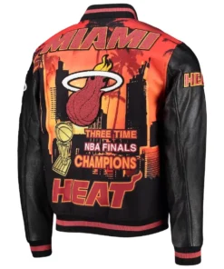 Miami Heat Black Remix Varsity Jacket