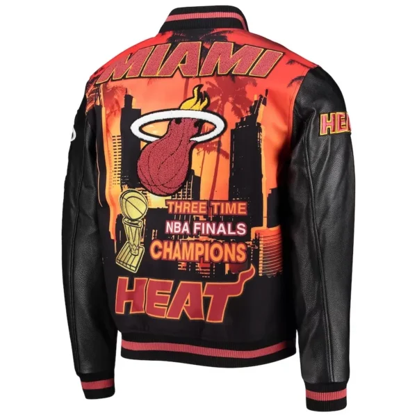 Miami Heat Black Remix Varsity Jacket
