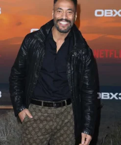 Mike Carrera Outer Banks Black Leather Jacket