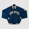 Milwaukee Brewers 1994-99 Blue Varsity Jacket