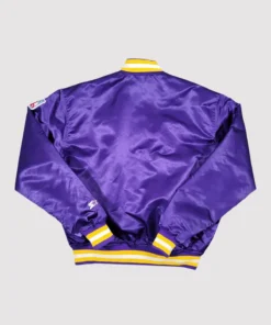 Minnesota Vikings 90s Purple Satin Bomber Jacket