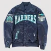 Navy Seattle Mariners Crest Varsity Jacket
