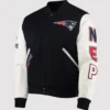New England Patriots Wool and Leather Varsity Jacket