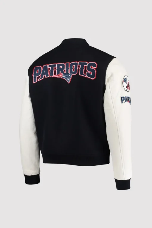 New England Patriots Wool and Leather Varsity Jacket