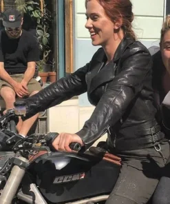 Scarlett Johansson Black Widow Leather Jacket