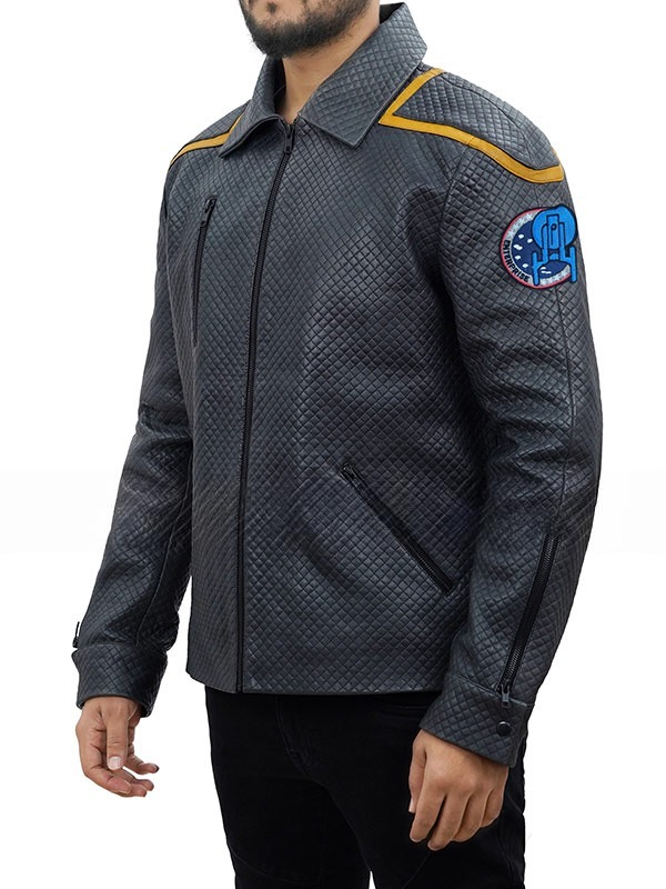 Star Trek Enterprise Away Team Quilted Leather Jacket