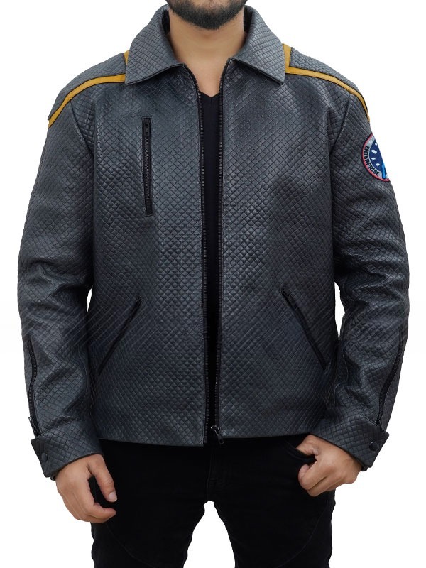 Star Trek Enterprise Away Team Quilted Leather Jacket