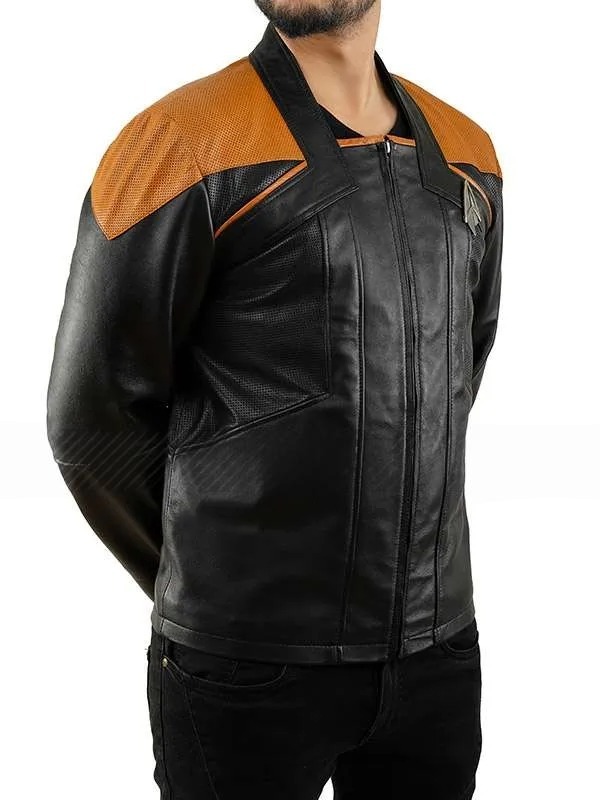 Star Trek Picard S03 Commodore Geordi La Forge Leather Jacket