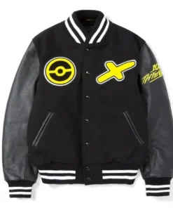 Golden Bear Pikachu Black Varsity Jacket