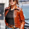 Selena Gomez Coach SS18 Leather Jacket
