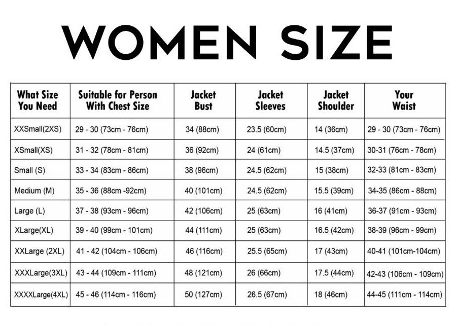 Women's Size Chart